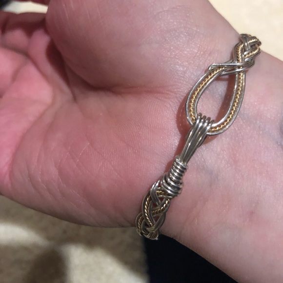 Bracelet, beautiful gold and silver - Picture 9 of 11